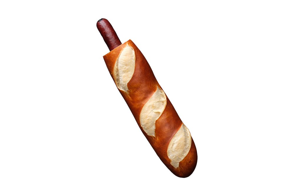 Hot dog with smoked sausage