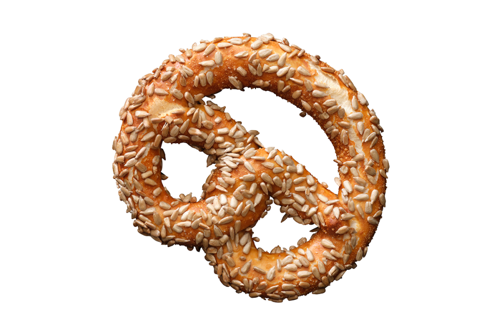 Sunflower seed pretzel