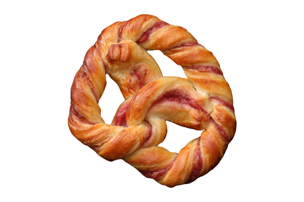 Raspberry pretzel