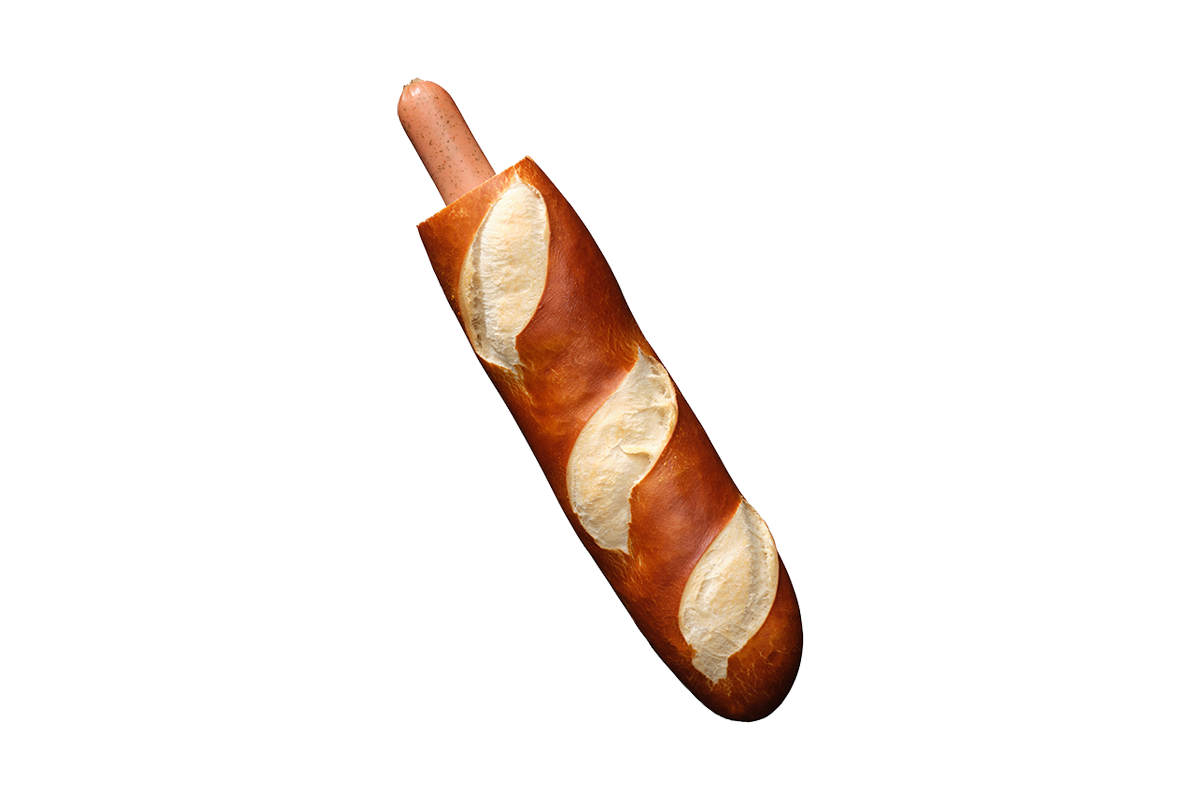 Hot dog with chicken sausage