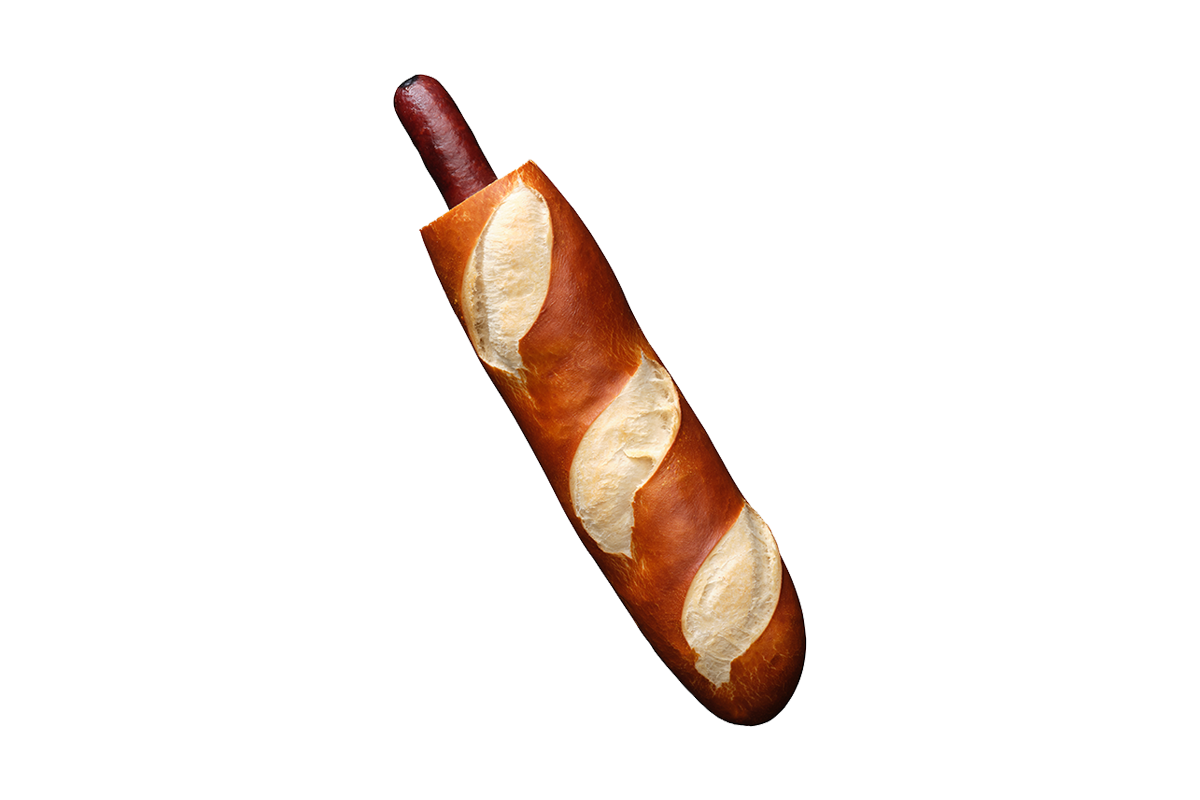 Hot dog with smoked sausage