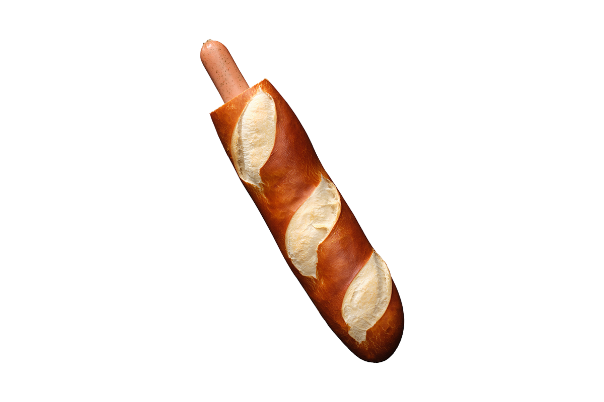Hot-dog avec saucisse de poulet